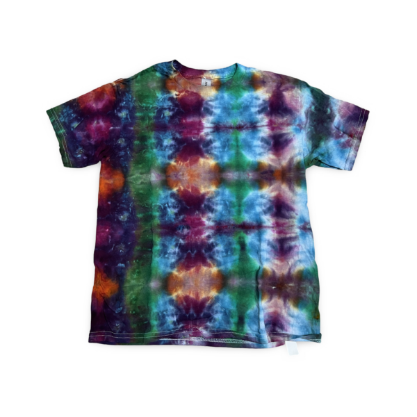 Youth Tie Dye Blue Purple Yellow Shirt