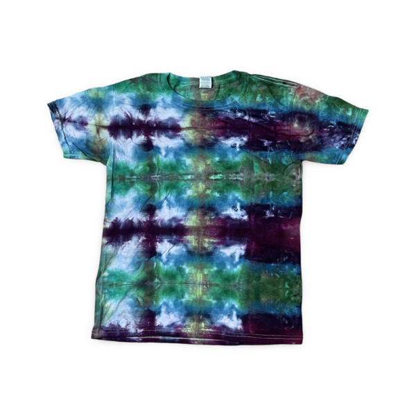 Youth Tie Dye Blue Purple Green Shirt