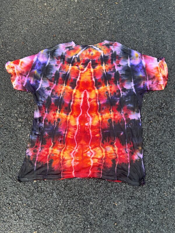 Adult Tie Dye Red Yellow shirt